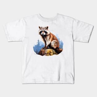 Cute Raccoon Lovers Kids T-Shirt